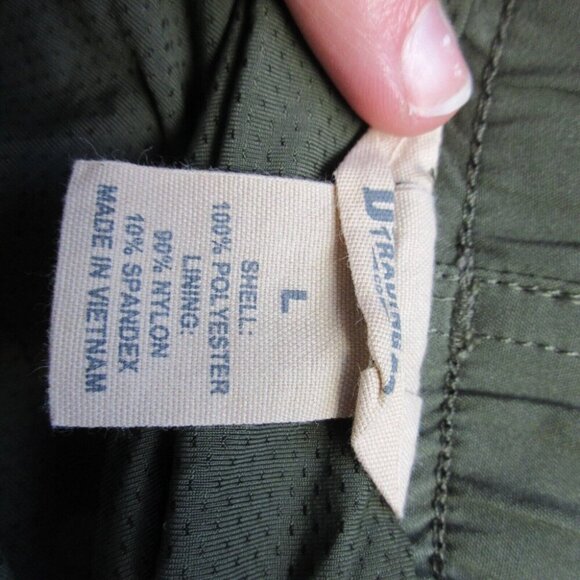 Duluth Trading Swim Trunks Men Large Green Black Pier Genius 9" Board Short 212 - Picture 3 of 15